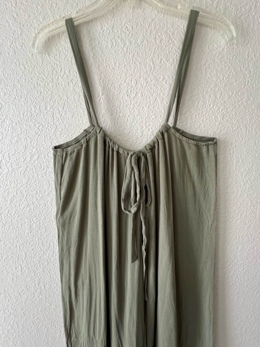 Emery Rose Size Lg Olive Green Women's Romper Jumpsuit Ankle Length Wide Leg - Picture 2 of 5